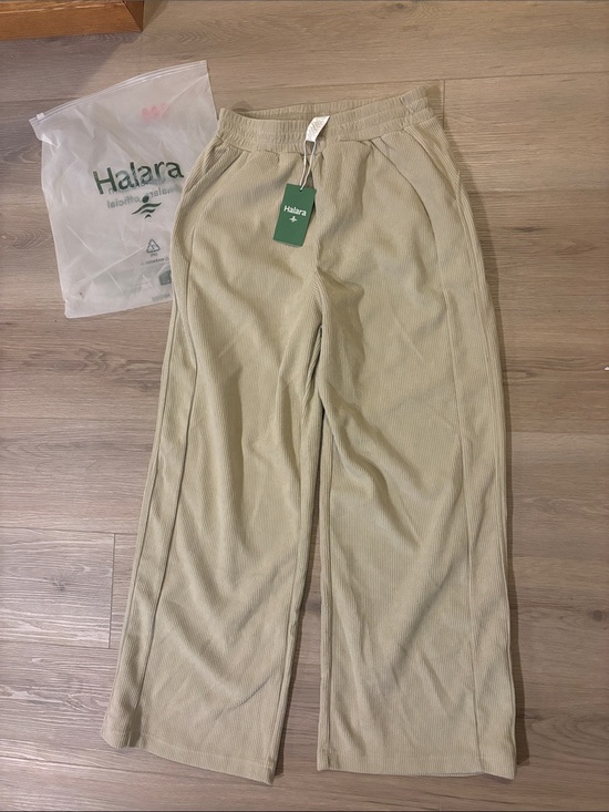 HALARA Pants - HALARA Wide Leg Pants Corduroy Light Sage Green MSRP $51